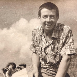 Vintage 1960s Photo – Handsome Young Man, Smiling happy guy, Black & White Snapshot old photo original