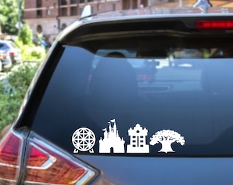 Disney Four Parks Decal – Car Window, Laptop, Tumbler Sticker