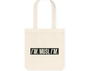 2-in-1 Tote Bag - I'm Musli'm - cadeau voor vriend, cadeau voor moslim, accessoire, handtas, boodschappentas, Arabisch, Islam