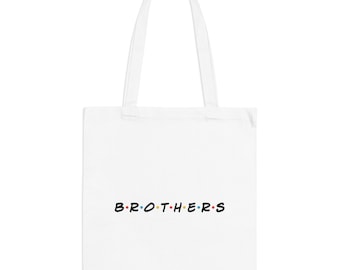 Tote bag "Brothers" - 100% katoen - cadeau voor vriend, cadeau voor broer, accessoire, handtas, boodschappentas, cadeau voor hem