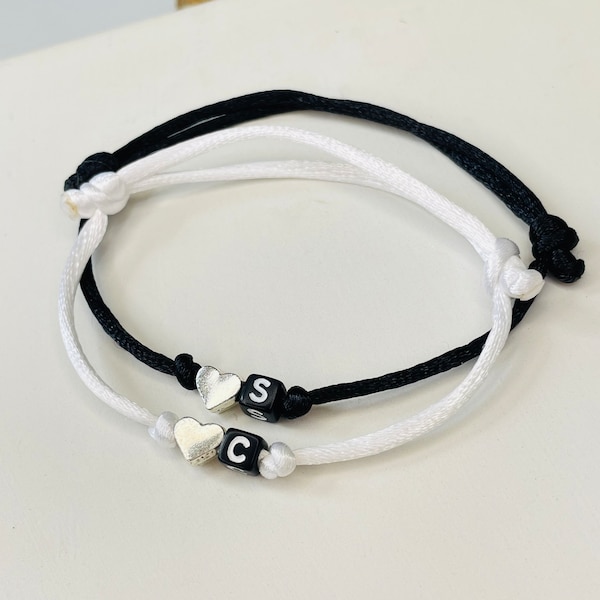 Pulsera de parejas personalizada Juego de pulseras de amistad a juego para mejores amigos Socios personalizados Regalo de aniversario para novia novio