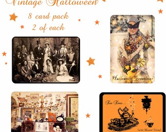 Vintage Halloween- 8 card pack