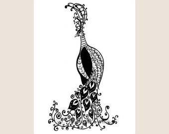 Postal 5 Set - el elegante pavo real