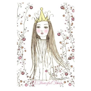 5 Set postcard - Enchanted nascondendo albero - angoli arrotondati