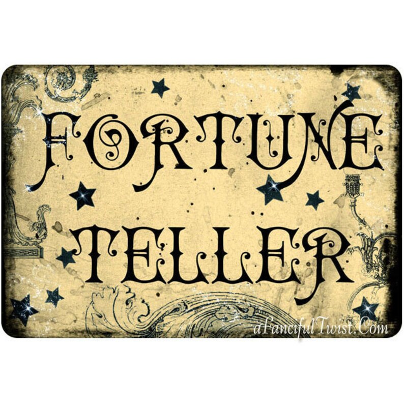 Fortune Teller 5 Postcard Set Etsy