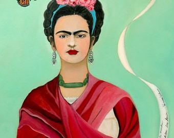 Frida Kahlo and the Butterfly 12" x 16"