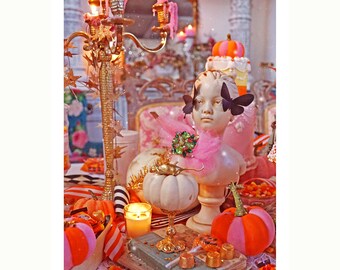 Magical Night Halloween Tablescape  - 5 Postcard Set