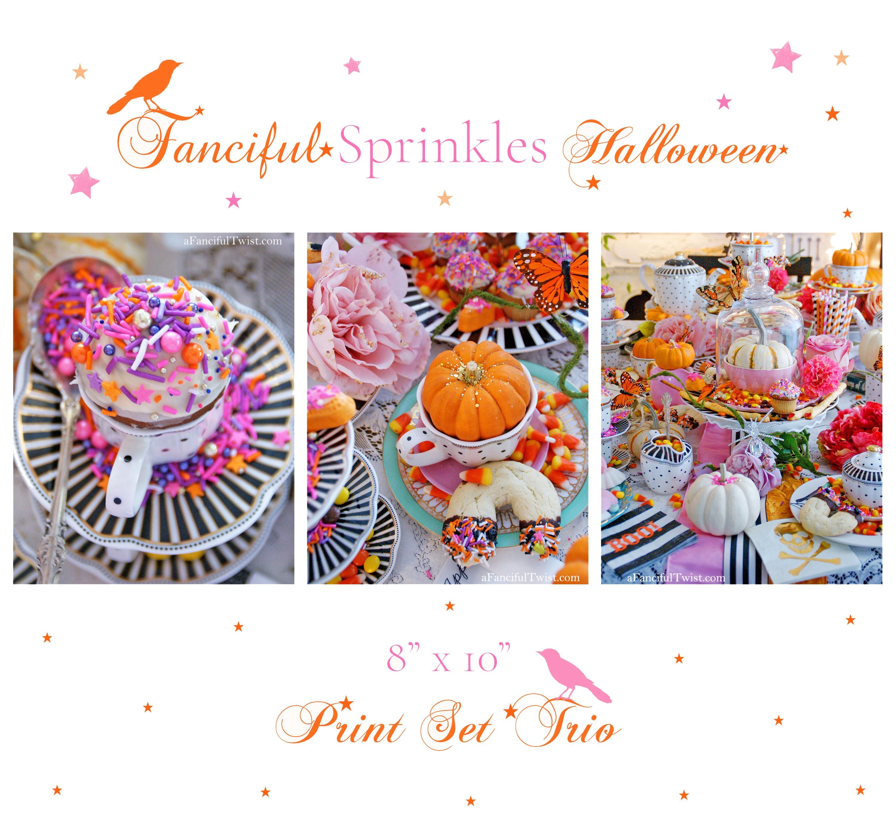 Fanciful Sprinkles Halloween Print Trio - 8 x 10