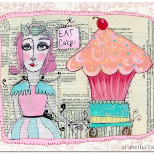 Super Bake ragazza-Eat Cake - set di 5 cartoline