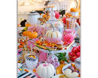 Fanciful Fall Tea Party - 5 Postcard Set