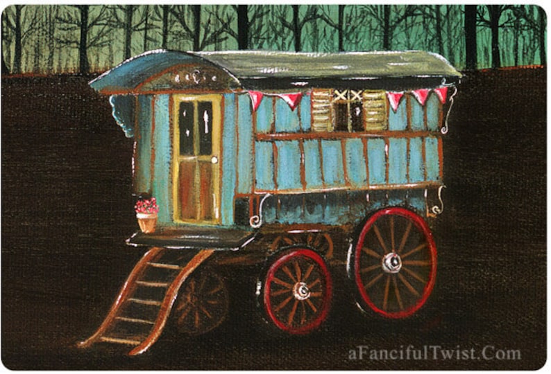 Gypsy Wagon 5 Postcard Set image 1