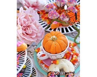 Fanciful Fall Tea Party - 5 Postcard Set