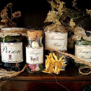 Potions and Spells - Enchantment Set - 10- Ingredient Labels/stickers