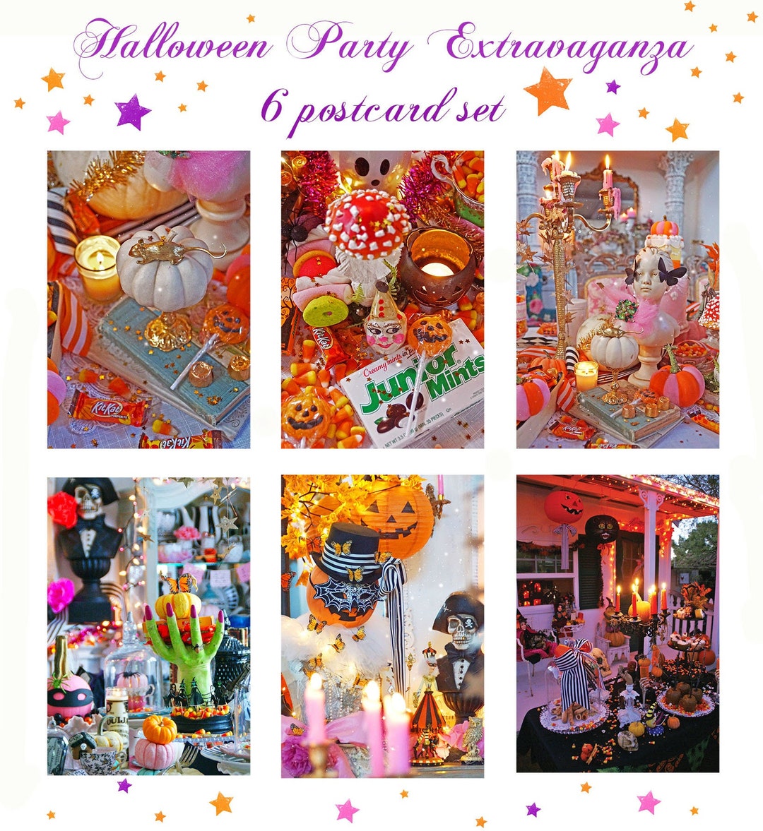Halloween Party Extravaganza- 6 Card Pack - Etsy