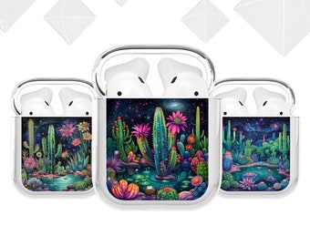 Cactus Succulent Design Headphone Case Cactus Protective Cover for Airpods 3 2 Pro Galaxy Buds Live Beats Fit Studio WF