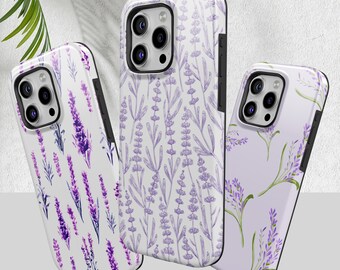 Coque naturelle lavande pour iPhone 15Pro, 14, 13, 12, 11, Google Pixel 8, 7A, 6A, Samsung S24Ultra, S23fe, S22, A54, A34