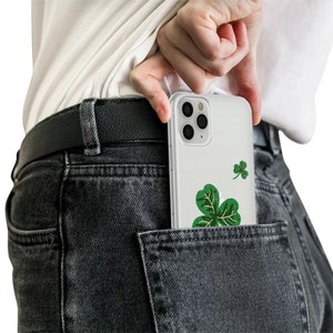 Blätter Handyhülle Clover Cover für iPhone 15Pro, 14, 13, 12, 11, Google Pixel 8, 7A, 6A, Samsung Galaxy S24Ultra, S23fe, S22, A54, A34 Bild 5