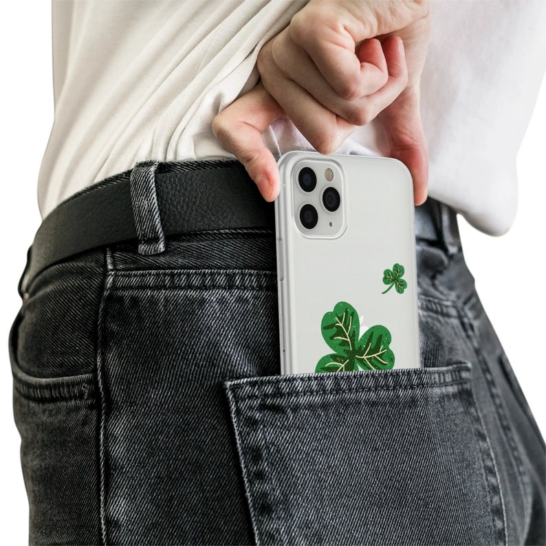 Leaves Phone Case Clover Cover for iPhone 15Pro, 14, 13, 12, 11, Google Pixel 8, 7A, 6A, Samsung Galaxy S24Ultra, S23fe, S22, A54, A34 image 5