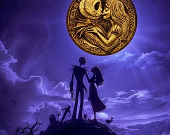 Jack & Sally Brass Coin - Nightmare Before Christmas Collectible