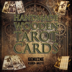 Jeu de cartes de tarot en bois Arcanes majeurs fait main - au choix individuellement ou par lot