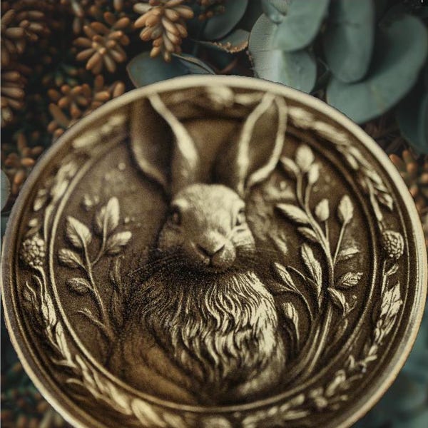 Enchanted Hare Brass Coin -  Lucky Charm