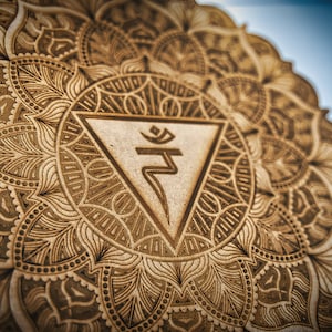 Seven Chakras Wood Mandala Wall Art: Spiritual Healing Decor