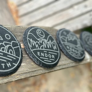 Set of 4 Slate Star Wars Planets Themed Coasters - Geeky Home Decor