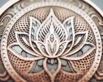 Good Luck Lotus  - Copper Medallion for Prosperity