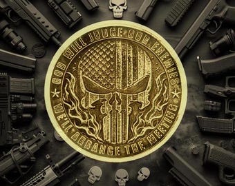 Punisher Brass Coin - Challenge Coin - Unique Marvel Inspired Gift
