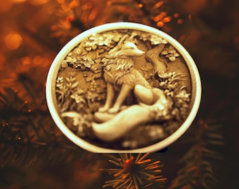 Enchanted Fox Brass Coin -  Lucky Charm
