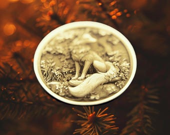Enchanted Fox Brass Coin - Lucky Charm - Etsy