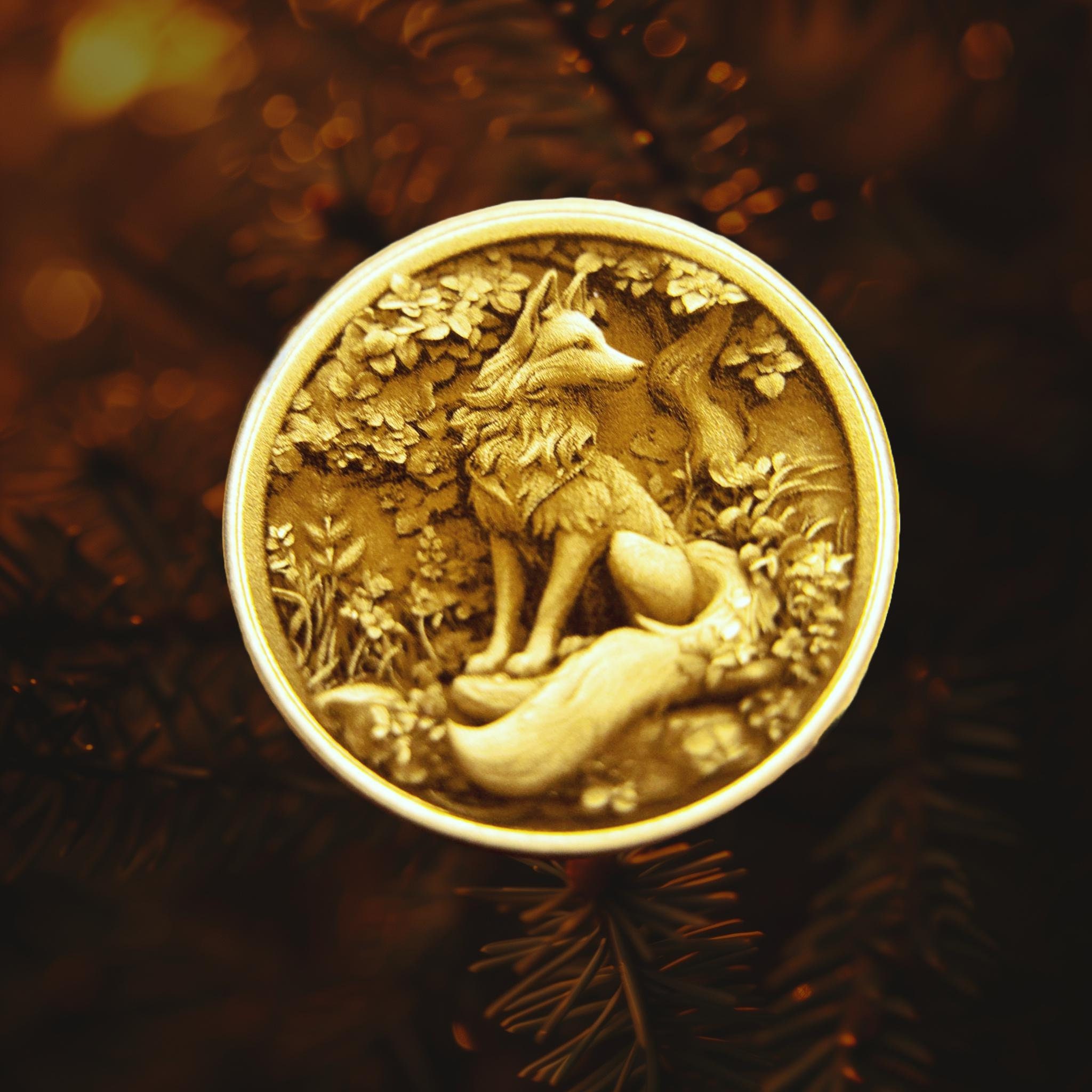 最終、よっちゃん様、天然石セット Enchanted Fox Brass Coin - Lucky Charm - Etsy