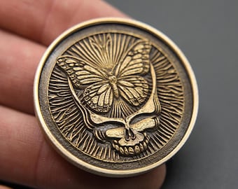 Vintage Grateful Dead Brass Coin - Unique Collectible