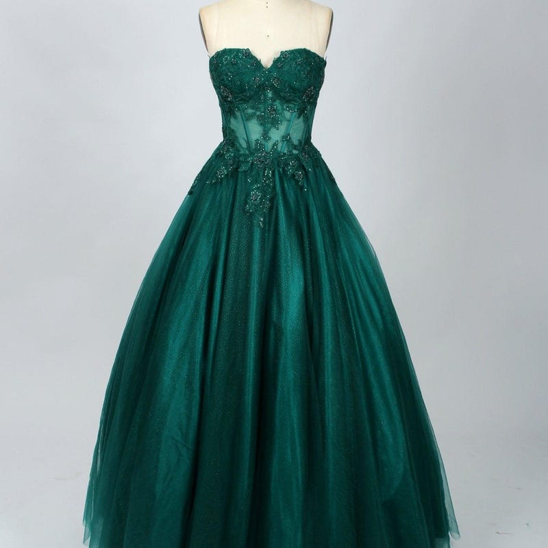 Side Slit Forest Dress - Green