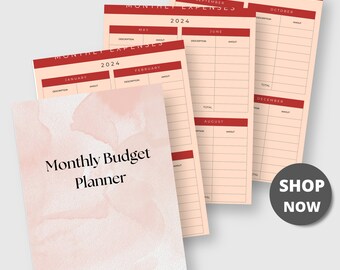 Monthly Budget Planner 2024, Daily Weekly Financial Planner, Saving Money Budget Book,Expense Tracker Notebook,