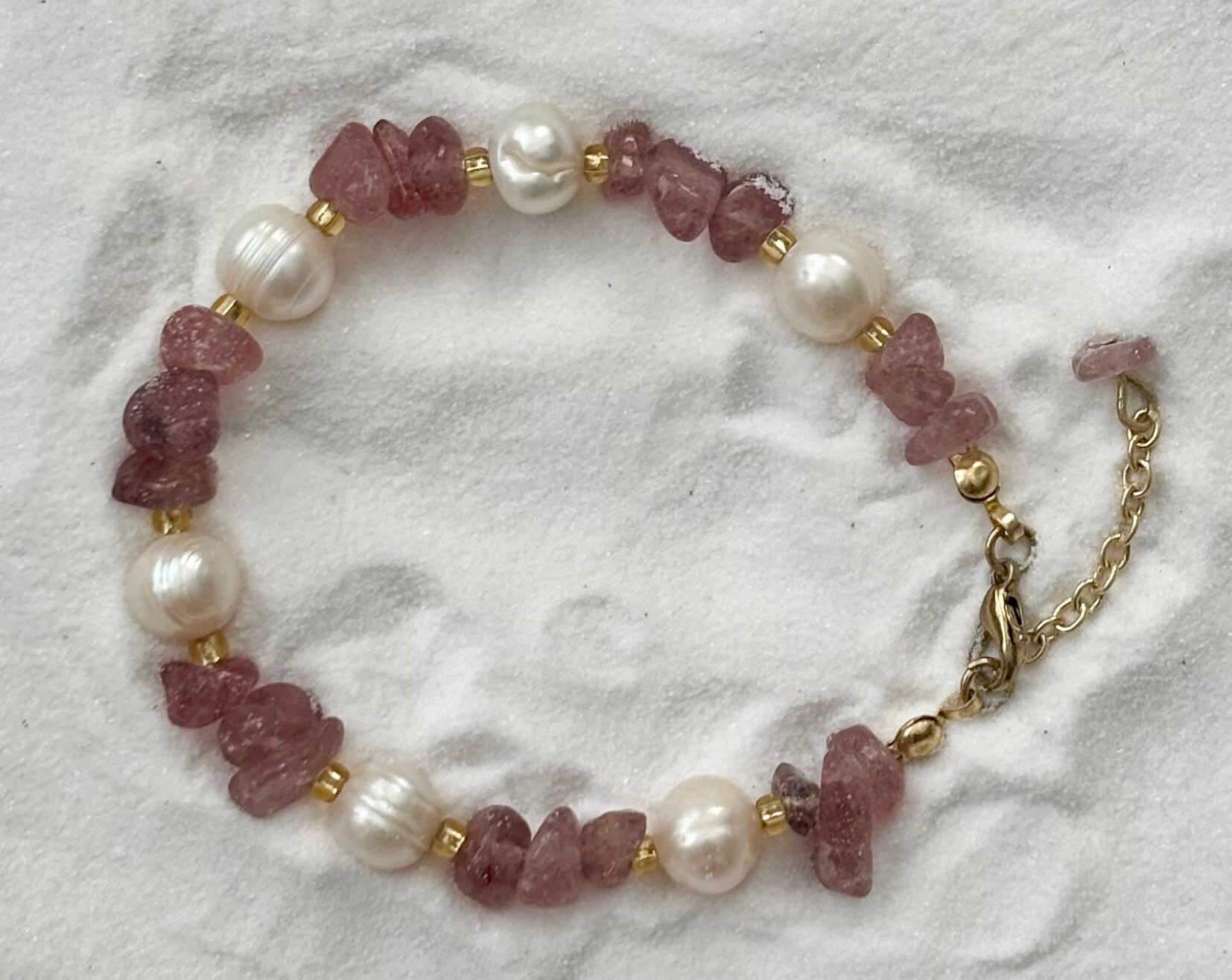 Pearl Bracelet with Crystal-Embellishment
