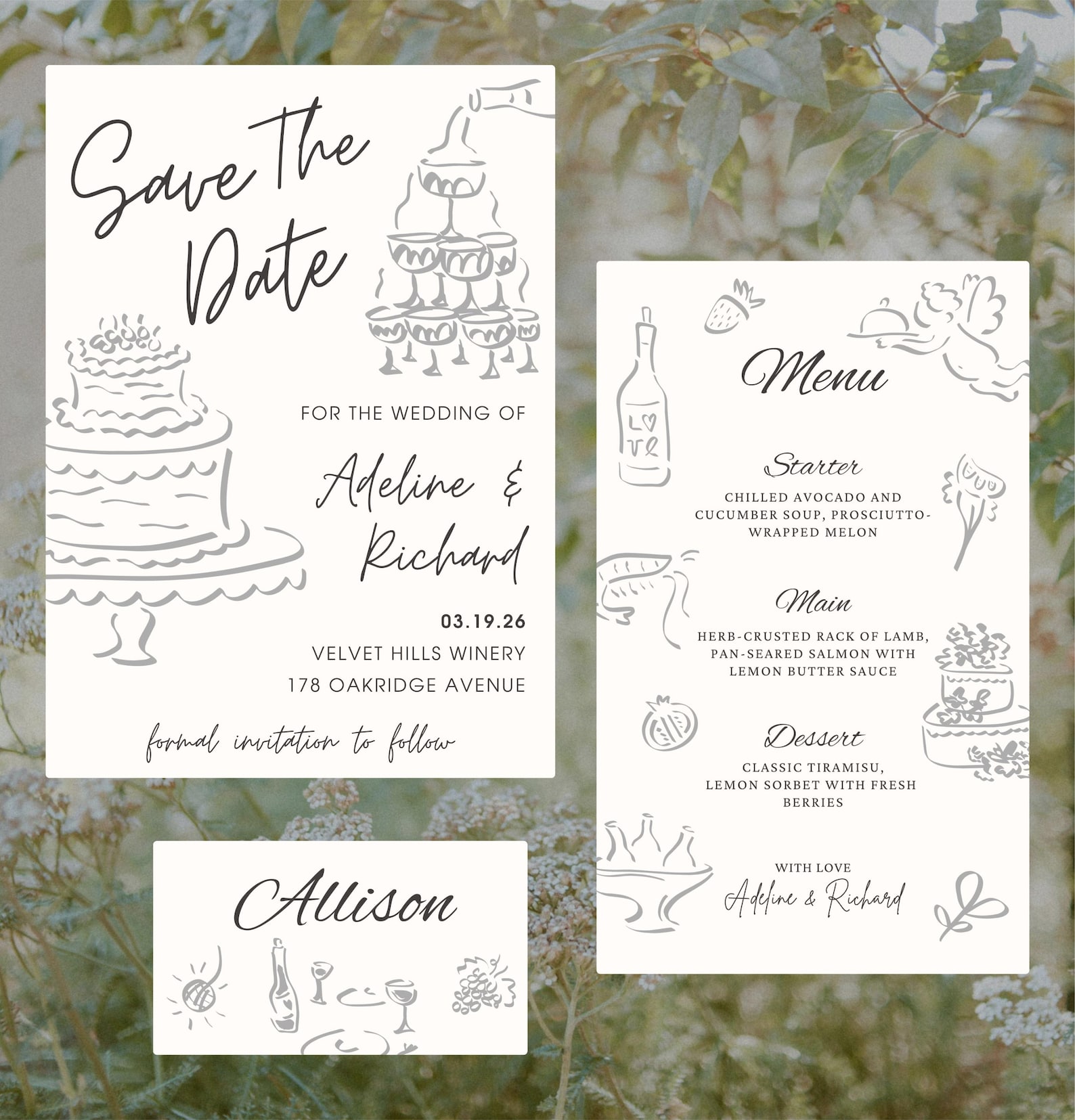 Hand Drawn Wedding Doodle Clipart SVG Bundle, Handdrawn Icons for ...