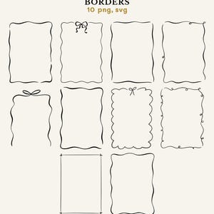10 hand drawn whimsical borders.