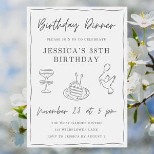 A wavy squiggle frame used on a birthday invitation.