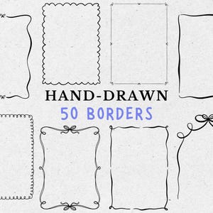 Hand Drawn Frame svg, Hand Drawn Border svg, Frame Bundle svg, Border svg Bundle, Border Invitation Frame svg