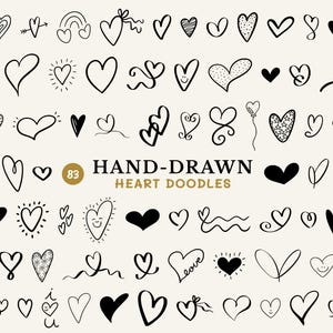 Handgezeichnetes Herz Doodle svg Bundle, Handgezeichnetes Herz png, Valentinstag Herz Zeichnungen, Herz Liebe Valentine Doodle svg, Herz Clipart svg