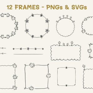 The 12 flower frame pngs and svgs.