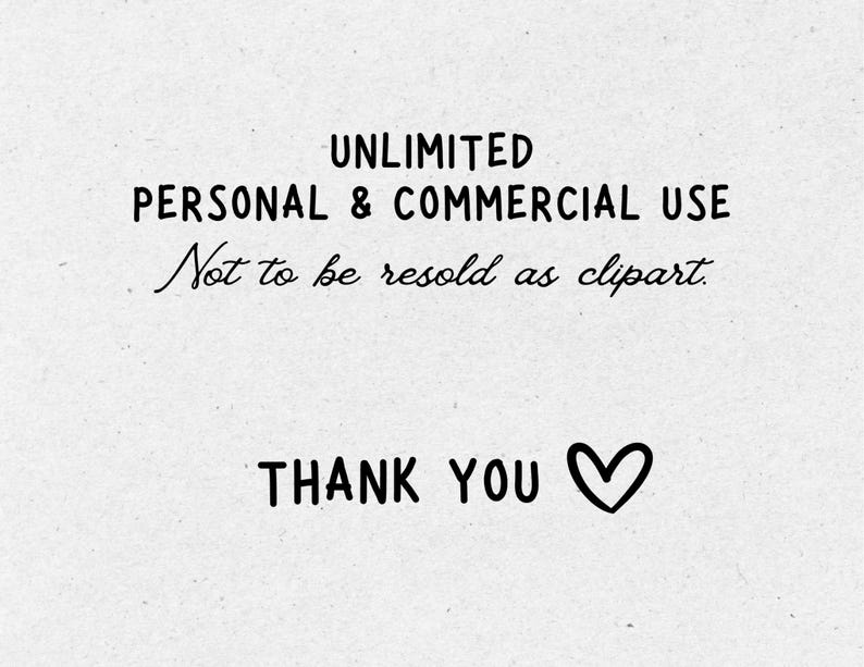Unlimited personal and commercial use, not to be resold as clipart.