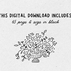 This is a digital download of 65 pngs & svgs in black.