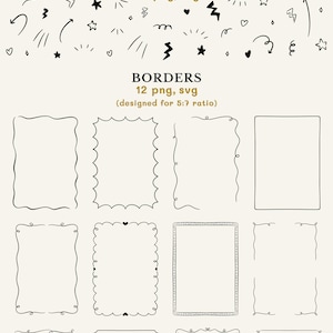 Other elements include team spirit elements (megaphone, pom pom, etc.), decorative elements (stars, hearts, etc.), and borders for 5x7 ratio.