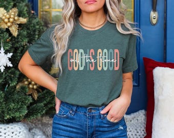God is Good Shirt, Cute Christian Shirt, Nativity Shirt, Christian Mom Gift, Bible Verse Shirt, Religious Shirt, Aesthetic Christian Tee