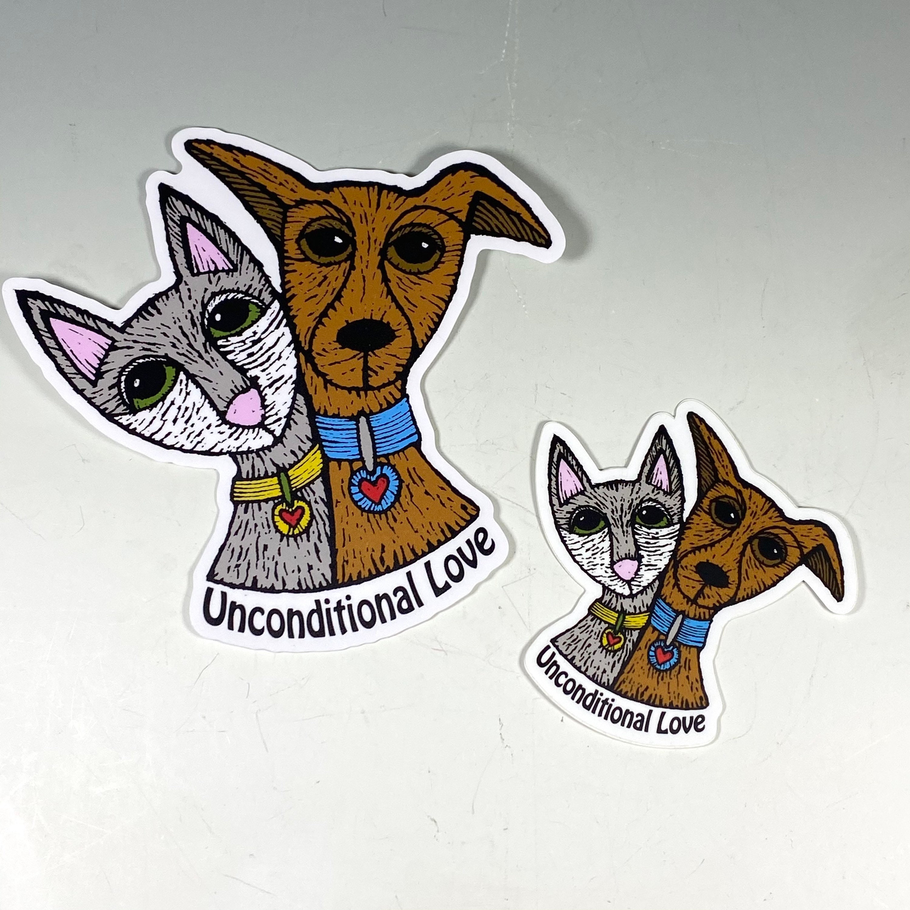 Cat and Dog Stickers, Car Stickers, Vinyl Stickers, Dog Lover, Cat