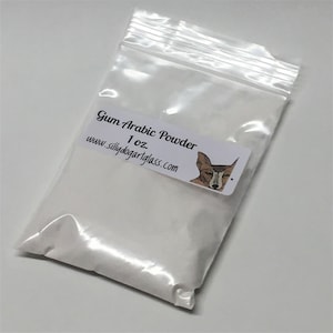 Gum Arabic Powder - 1 oz - Binder Medium for Glass Enamel Painting