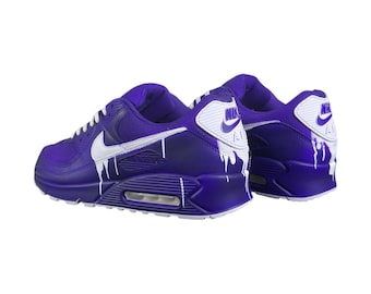 Custom Nike Air Max 90 Sneakers | Hand-Painted Drip Design | Personalized Streetwear Shoes | Retro Gift