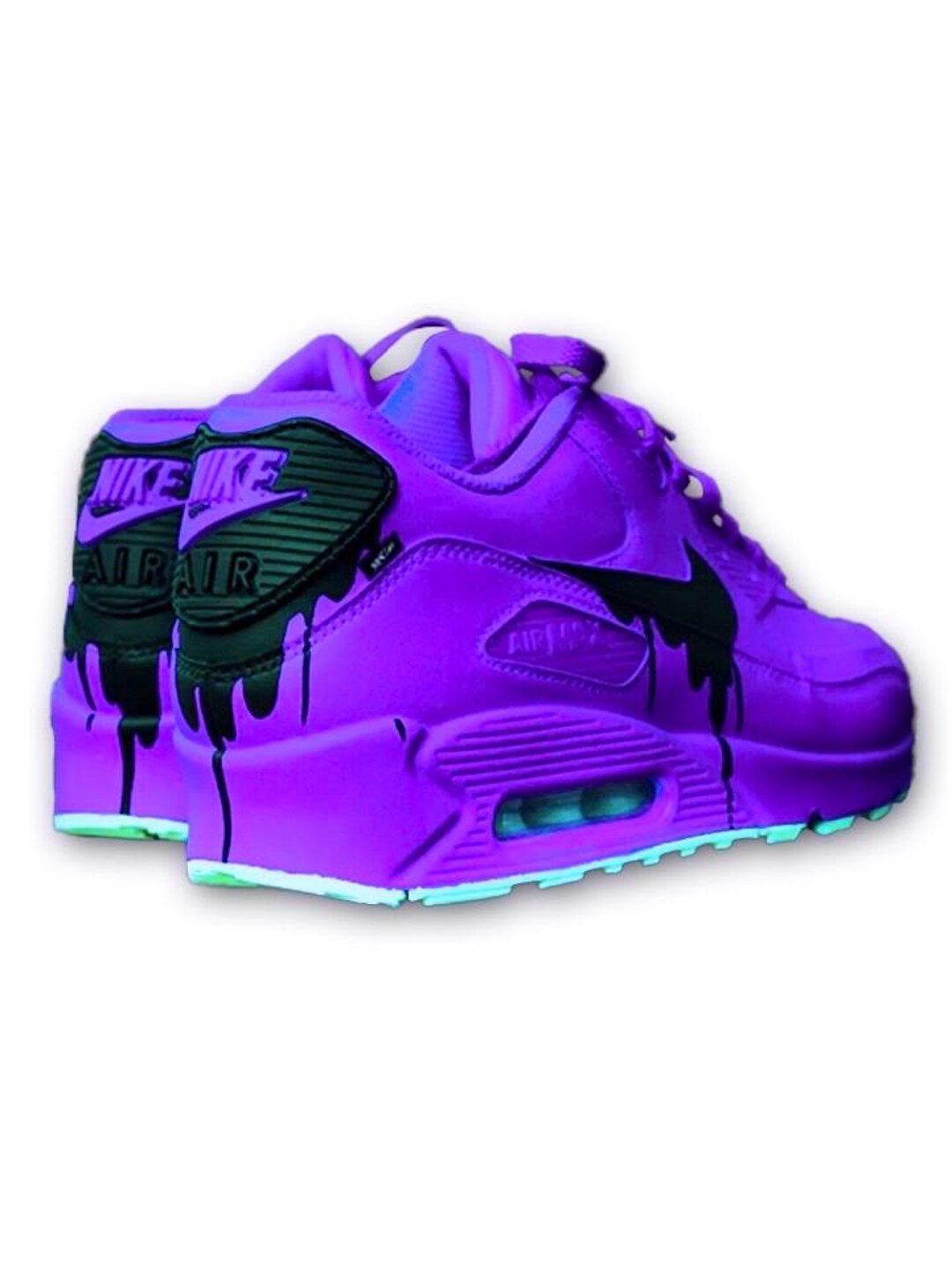 Custom Nike Air Max 90 Sneakers Hand-painted Drip Design